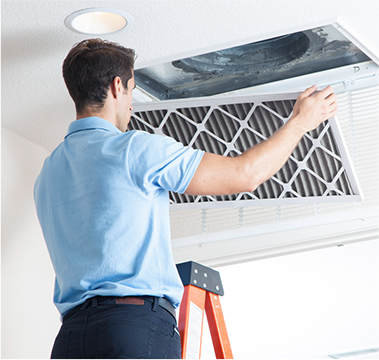 A/C Professional checking duct