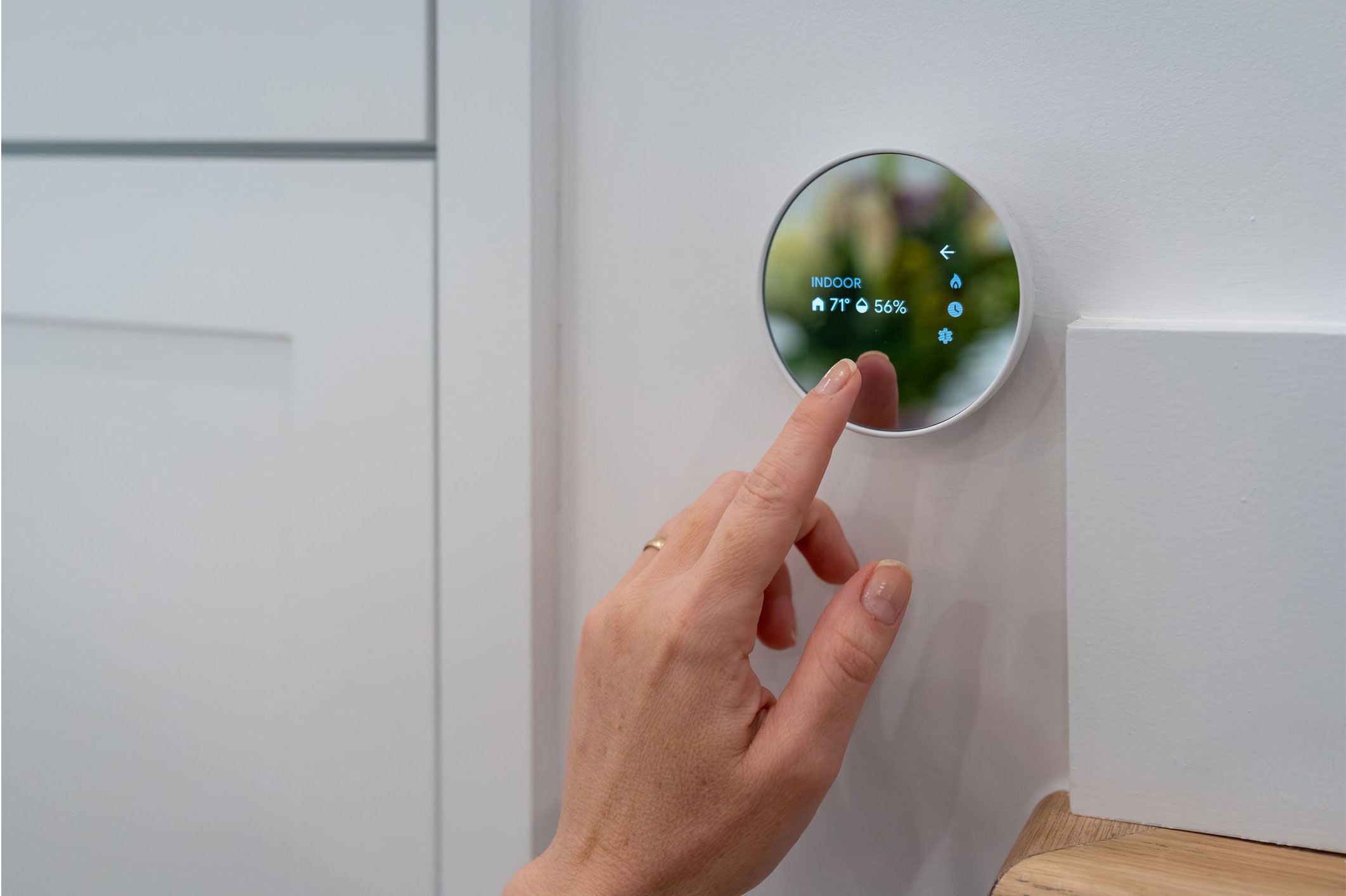 a smart or programmable thermostat